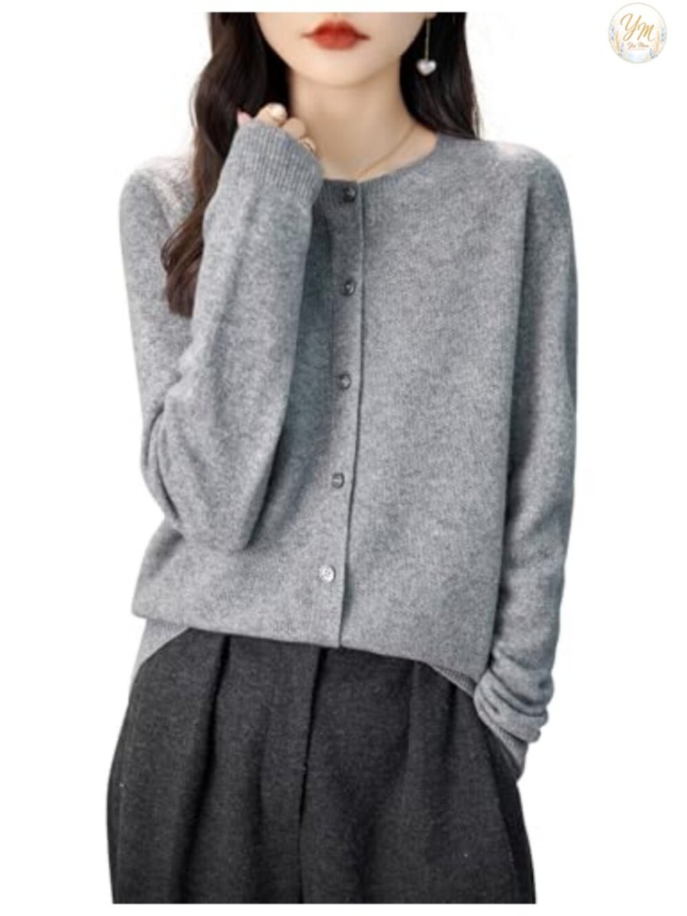 Women's 100% Merino Wool Seamless Sweater Long Sleeve Crew Neck